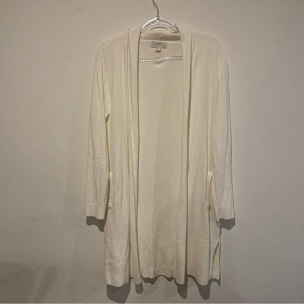 Cream Open Front Cardigan